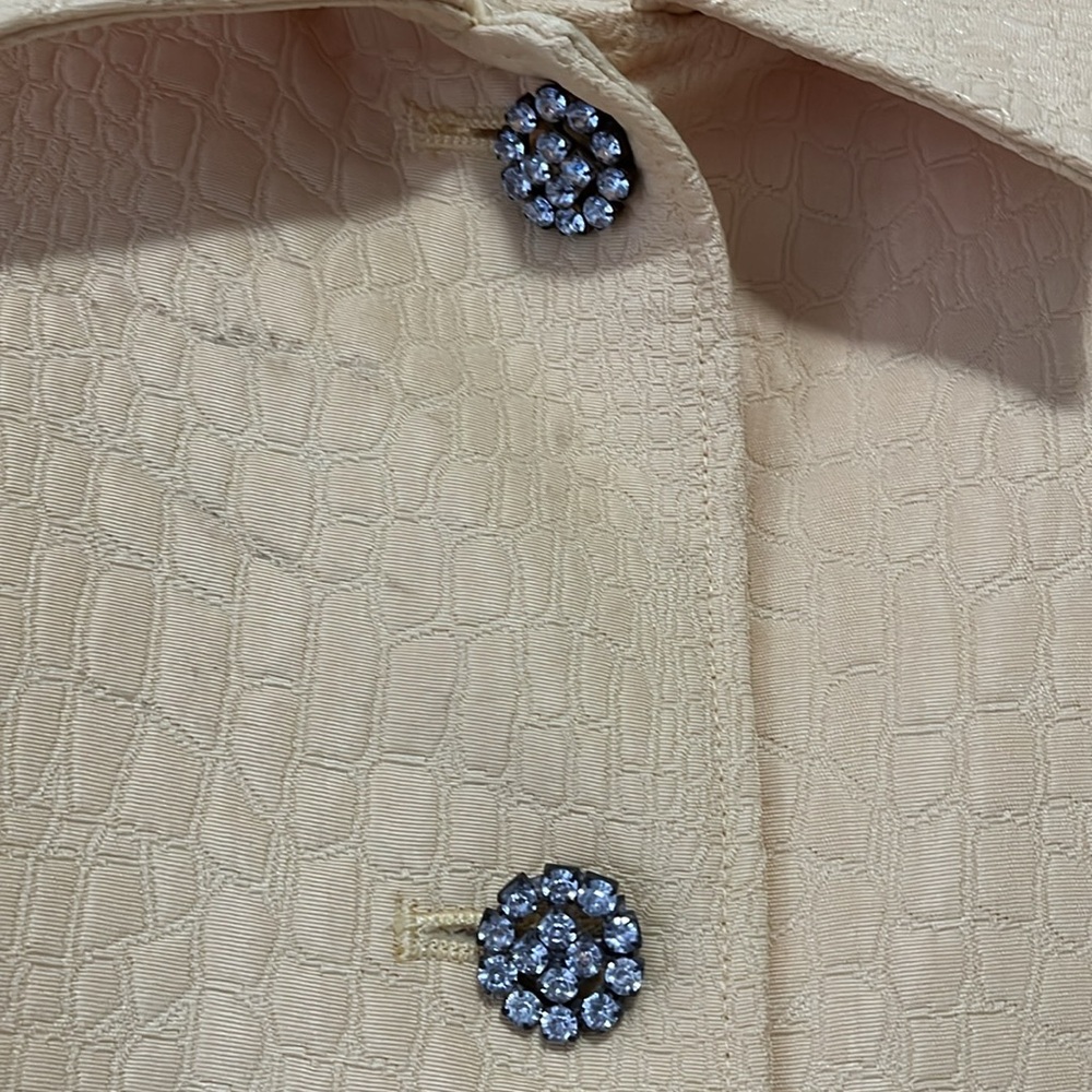 Tara Ryan Yellow Button Down Polyester Jacket Siz… - image 4